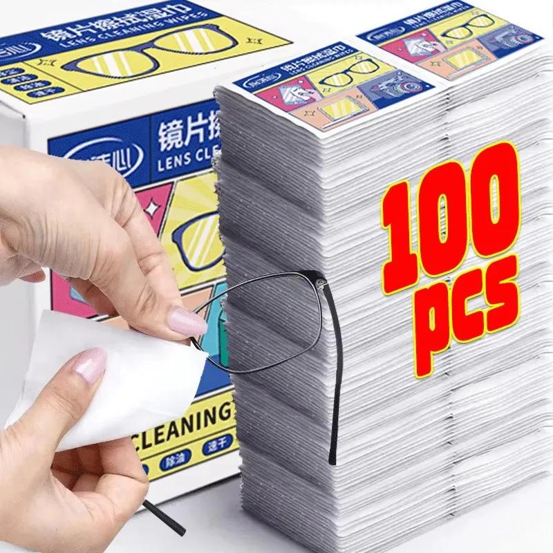 20-100pcs Anti-fog Eyewear Wipes Disposable Eyewear Cloth for Eyewear Glasses Cleaning Wipes for Glasses Mobile Phone Screen Glasses Cleaning Cloth