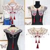 Women Embroidery Butterfly Floral Shoulder Wrap Shawl Beaded Tassels Detachable False Collar Chinese Yunjian Capes Scarf