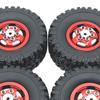 4 Pack of RC Tires and Wheels for 1/12 MN82 MN78 1/16 Car Spare Components
