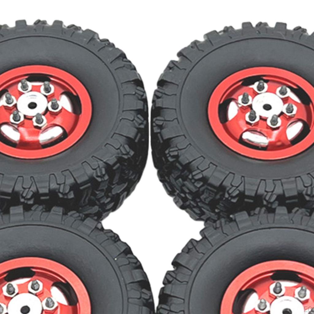 4 Pack of RC Tires and Wheels for 1/12 MN82 MN78 1/16 Car Spare Components