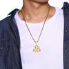 Vnox Viking Celtic Knot Necklaces for Men Stainless Steel Triple Knot Pendants Casual Male Jewelry with 24" Box Chain
