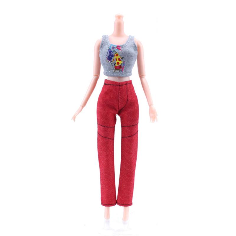 5 PIÈCES 29CM Costume de Poupée Gilet Veste+Pantalon Série Vêtements de Poupée (sans poupée)