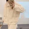 Nightgown Female Autumn and Winter Coral Velvet Thickened with Velvet Comfortable Loose Outside Wearing Long Pants Winter Warm Long Sleeve Long Suit