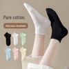 Acheng Pure Cotton Women's Seamless Mesh Socks - Breathable, Antibacterial, Sweat-Absorbing, & Thin for Summer.