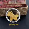 999 Pure Gold Horse Year Phone Sticker, Adhesive Backing, 2mg Gold, Get Rich Instantly