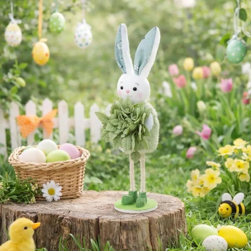 Easter Long Legs Flower Fairy Decoration Cute Rabbit Hanging Pendant Spring Easter Party Decor Birthday Baby Shower Kids Gift