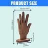 2 Piezas Escultura de Madera Maciza con Forma de Mano para Anillos Elegante Soporte de Exhibición de Joyería y Accesorios para Escaparate de Boutique