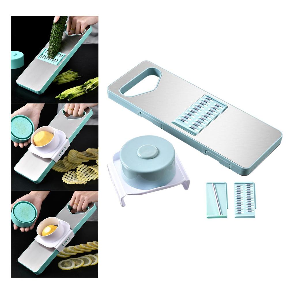 Veggie Mandoline Slicer Shredder Interchangeable Blades Set Potato Grater for Salad Potatoes Cucumber Carrots Ginger