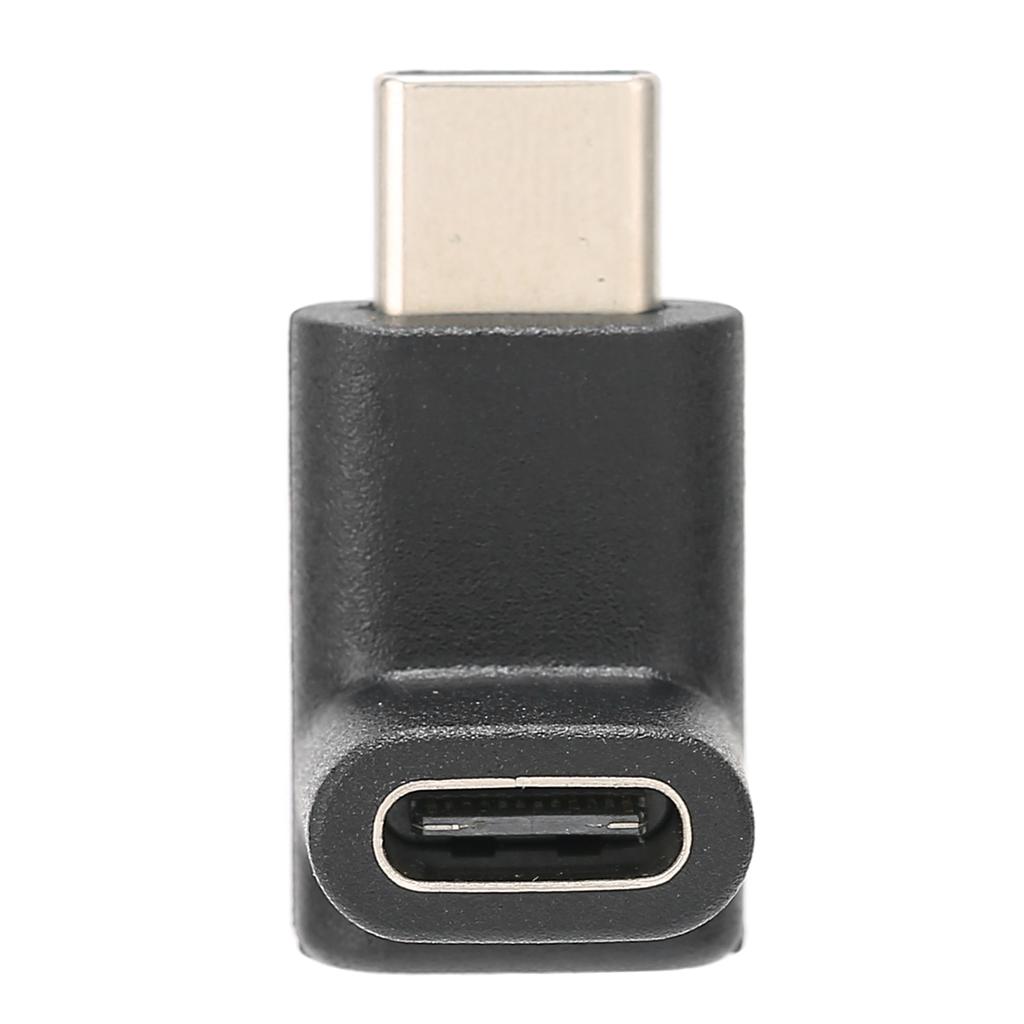90 Grad Auf Ab Typ C Adapter Tragbar Stabil Stecker auf Buchse Adapter zum Laden Daten Video Schwarz
