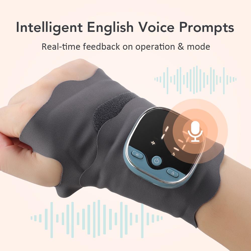 Cordless Hot Compress Wristband for Carpal Tunnel Muscle Fatigue Relief Belt EMS Microcurrent Heating Wrist Guard Hand Massager