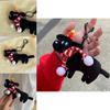 Cute Black Dog Plush Toy Christmas Ornament For Student Backpack Decoration Gift Short Plush, Black, 159cm