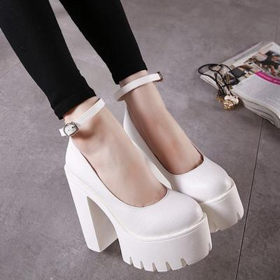 2025 super High Heel Damen Schuhe Bühnenmodell Einzelne Schuhe Dicker Absatz Nachtclub DJ Arbeitsschuhe Laufstegschuhe Damen 126-02