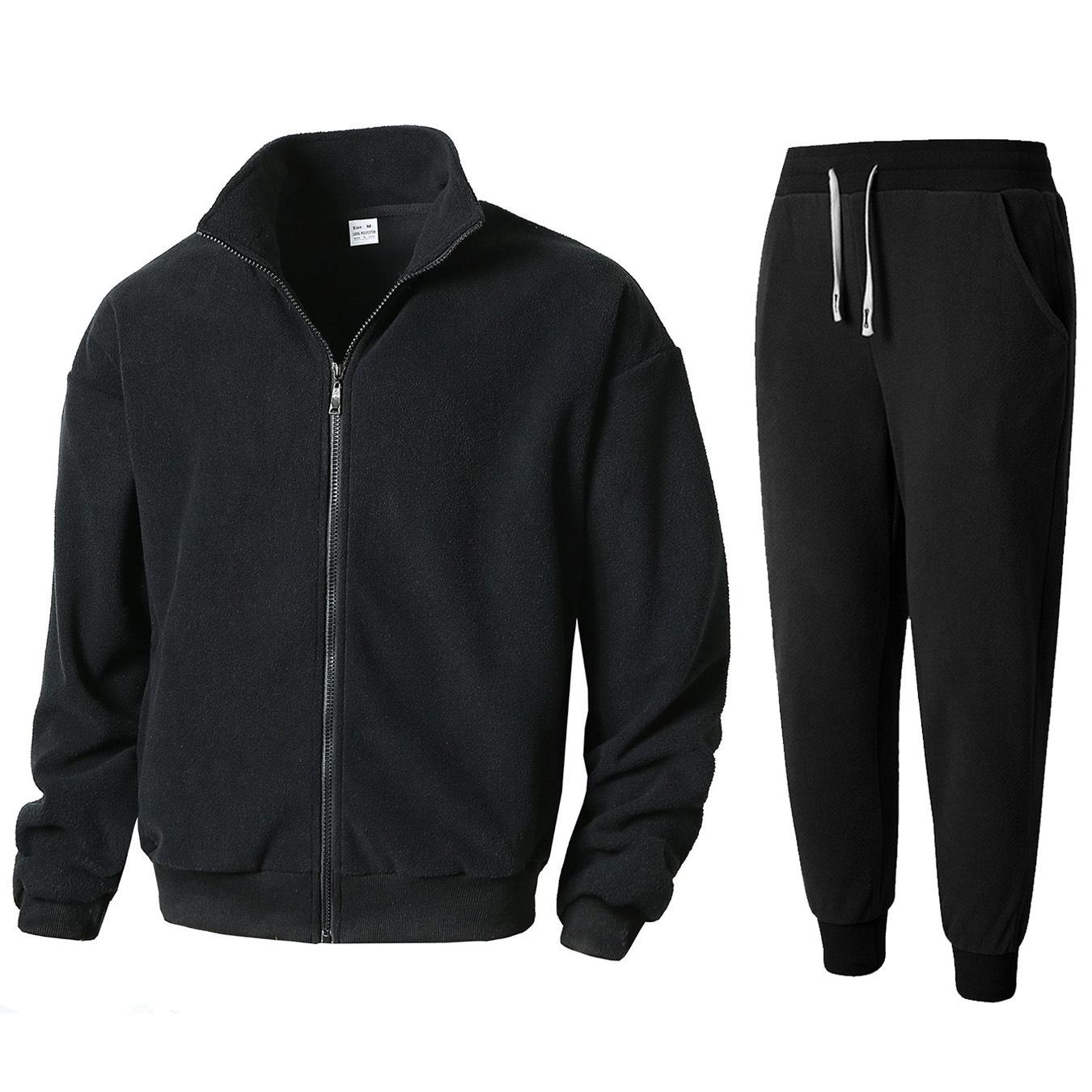 

Новый повседневный кардиган на молнии с круглым вырезом и длинными рукавами, с воротником-стойкой, костюм спортивный S чёрный