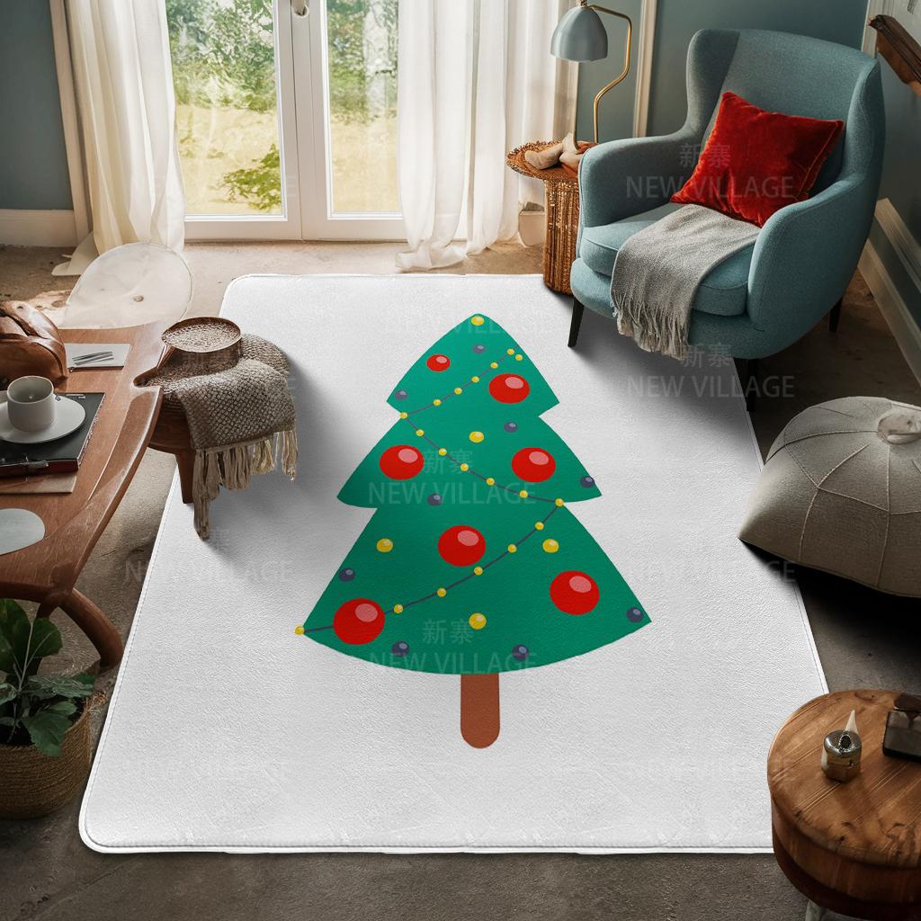 House Entrance Carpet Home Door Mat Living Room Bath Foot Bathroom Non-slip Water Absorption Rugs Bath Merry Christmas Winter