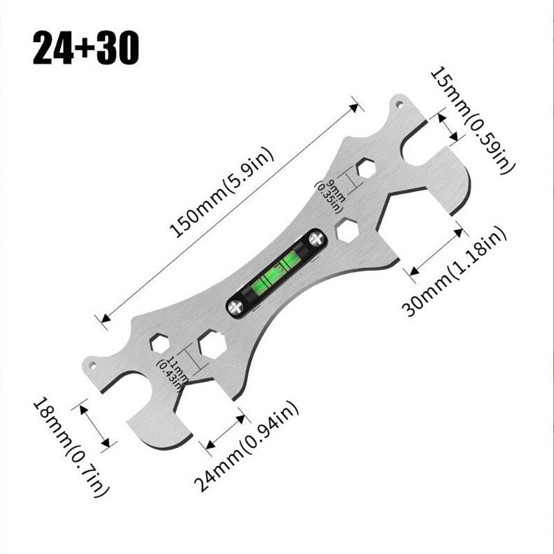 

Многофункциональный ключ для ванной комнаты, гаечный ключ для выравнивания угла изгиба, линейка для установки смесителя для душа, инструмент для измерения расстояний NO1