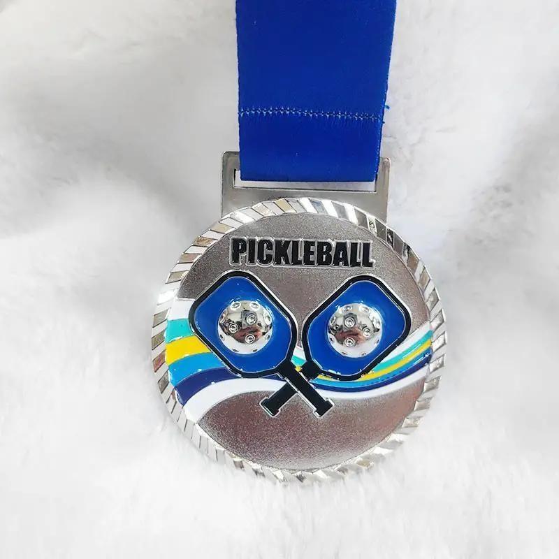 Pickleball Sports Medal Gold Silver Bronze Award Medal Enamel Painted Commemorative Prize For Tournament Competition Game Reward