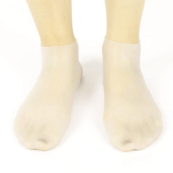 1 par de calcetines hidratantes de silicona, calcetines reutilizables de piel suave y liso para pies, Spa, pedicura, para pies secos y agrietados