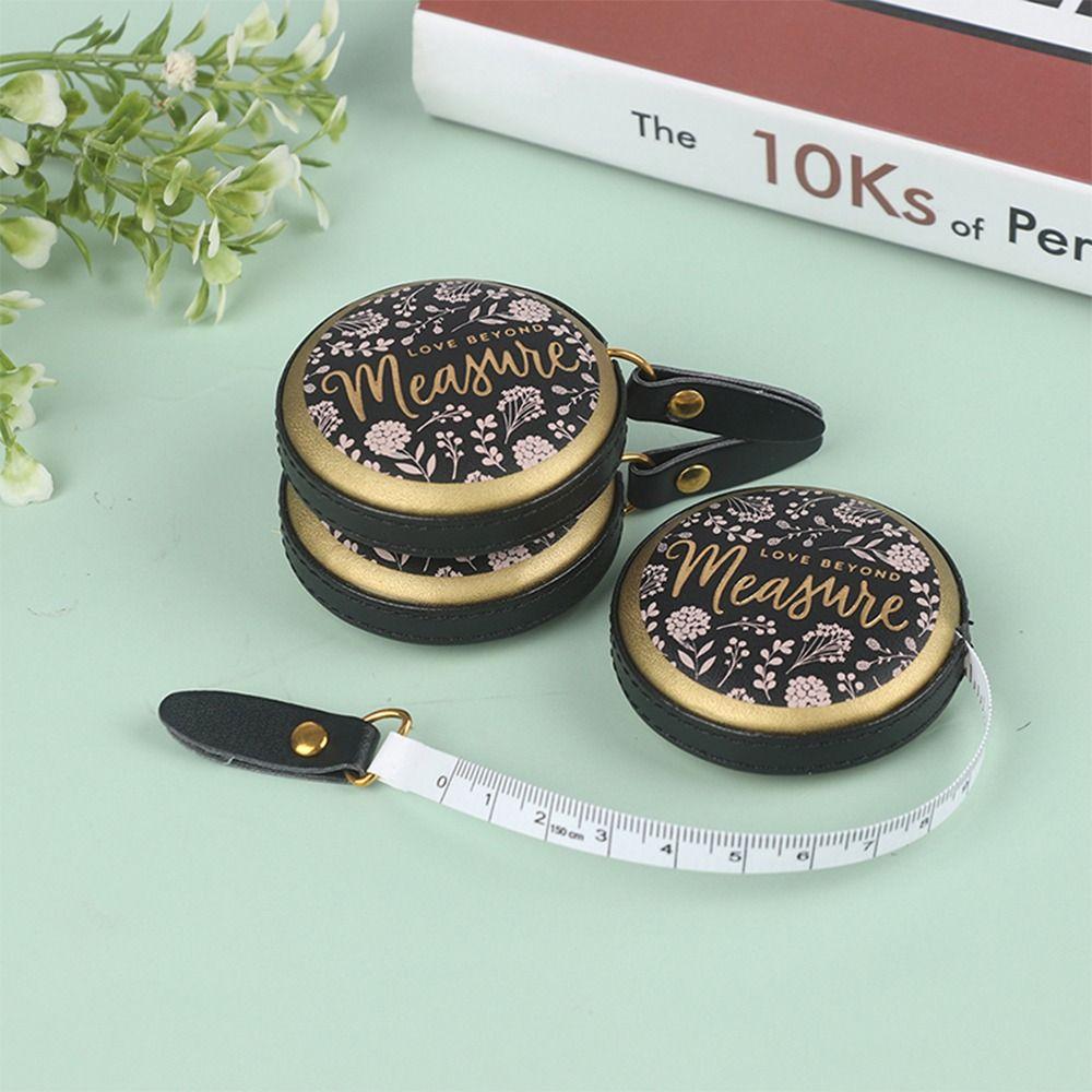 

Vintage Retro 1.5m Centimeter Inch Roll Tape Mini PU Leather Tape Measure Measure Ruler