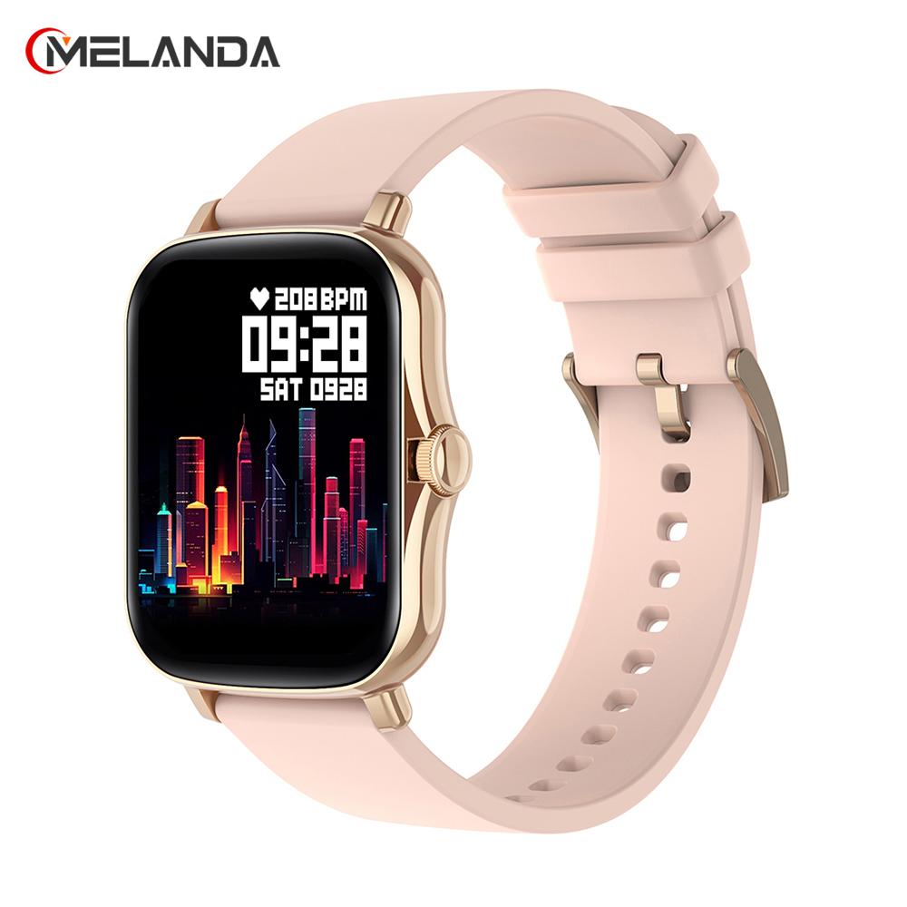 

MELANDA 1,7-дюймовые женские умные часы с полным сенсорным экраном, спортивный фитнес-трекер, водонепроницаемые умные часы для мужчин Y20