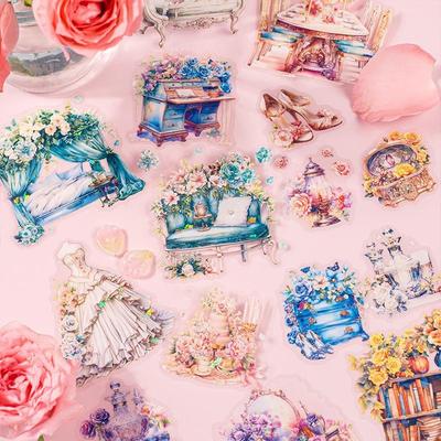 10Pcs Girls Life Museum Series Stickers Pack Material Perfect for Journaling Diy Scrapbooking Supplies