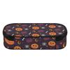 Pencil Bag Printed 300D Polyester Easy Open Zipper with Mesh Storage Layer Removable Divider and Pen Holders for Classroom Use