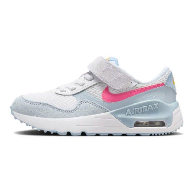 Nike Air Max SYSTM PS White Pinksicle Kids Sneakers Blue-Tint Light-Armory-Blue DQ0285-113