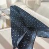 Cotton and linen small square scarf 11 * 11cm silk scarf square scarf polka dot silk scarf ribbon accessories thin soft high-end silk scarf