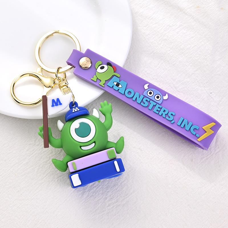 

Anime Monsters Inc University Keychain Monsters Inc. James P. Sullivan Keyring Schoolbag Decor Car Key Gifts for Friends