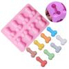 Dropshipping Craft Tools Cake Mold Silicone Dick Ice Tray Sexy Penis Cube Candle Moulds Sugar Chocolate Ice Cube