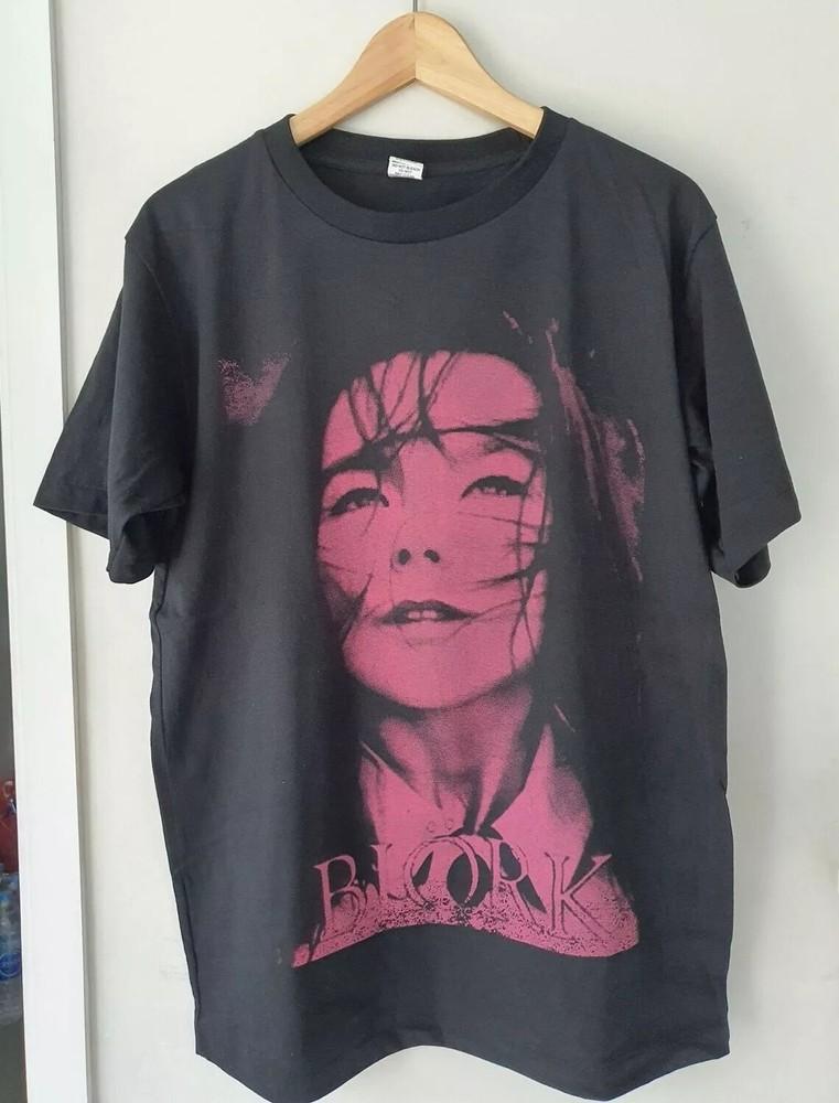 

Bjork 90s Graphic Short Sleeve Black Unisex T shirt Classic Style S5XL Unisex T-Shirt M