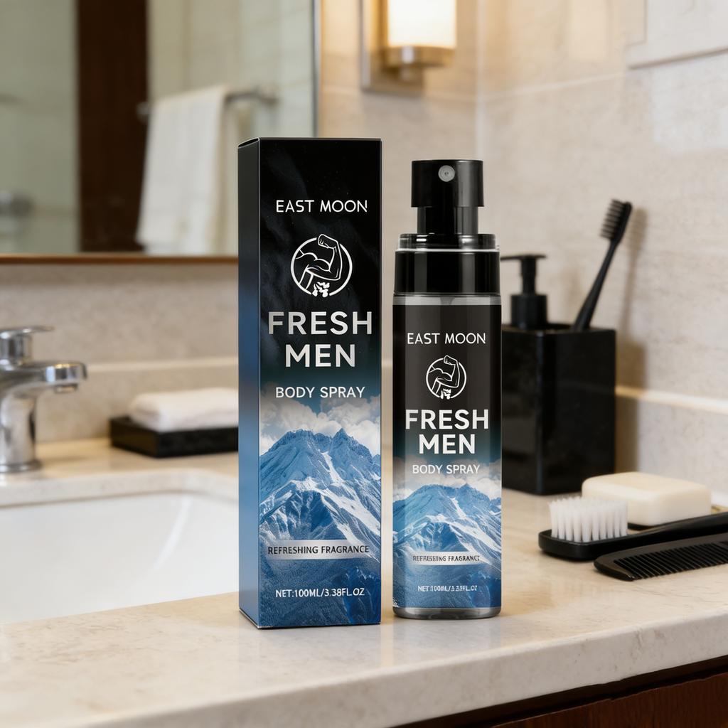 East Moon Sandalwood Men's Fragrance Spray Long Lasting Refreshing Aroma Reduce Sweat Odor Remove Underarm Adult Deodorant Spray