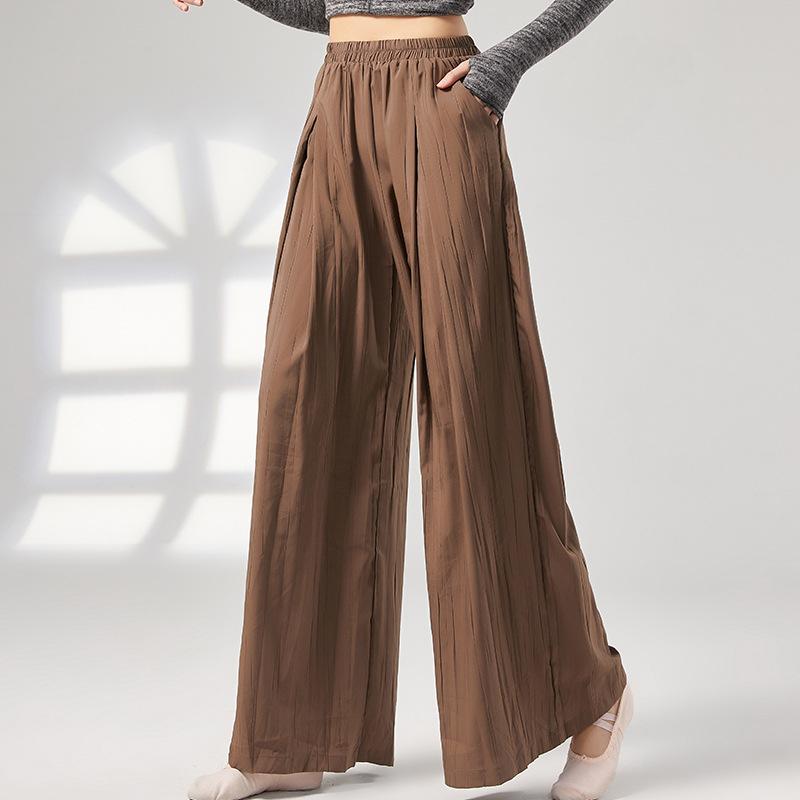 7 Colors Spring Women's Casual Wide-leg Pants, Chinese Classical Dance Clothes, Body Women's Dance Pants, Pleated Design