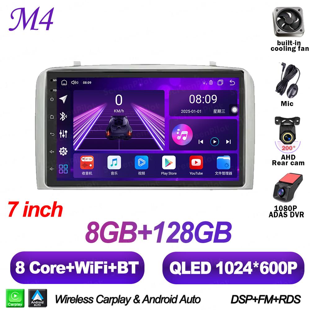 7 Inch Android 16 For Alfa Romeo 147 GT 937 2000-2010 Car Radio Stereo Head Unit Multimedia Video Player Android Auto RDS 8 Core
