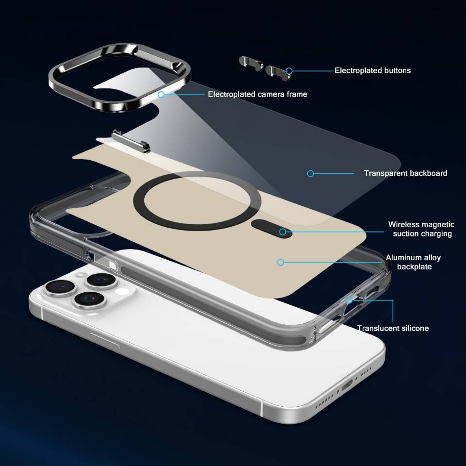 [Electroplating IMD magnetic attraction] New mobile phone case Apple 16PROMAX magnetic mobile phone case is suitable for 14PRO large holes
