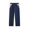 Li Ning Color Block Mid Rise Drawstring Comfortable Breathable Straight Leg Casual Pants Men Bottoms Deep-Navy AYKUA41-3