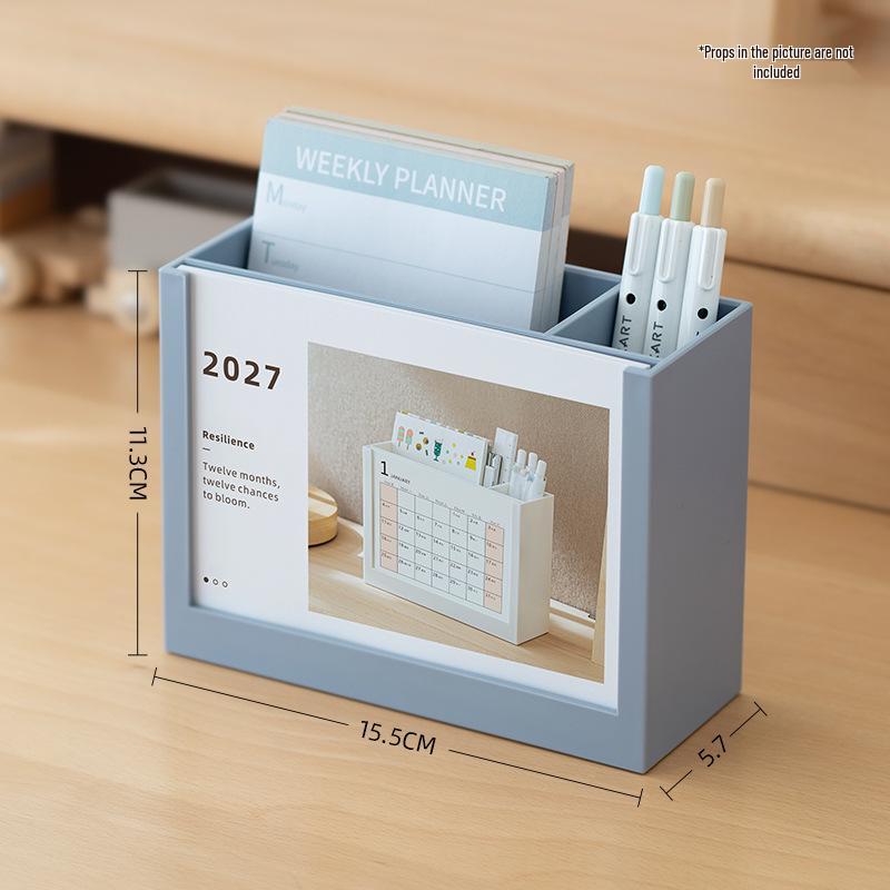 2026 Multi-functional Desk Calendar with Pen Holder and Storage Box