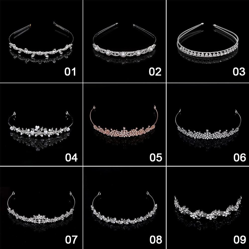 1pc Princess Crystal Crowns Bridal Tiaras Headband Kid Girls Love Prom Headpiece Wedding Party Hair Jewelry Accessiories Gift