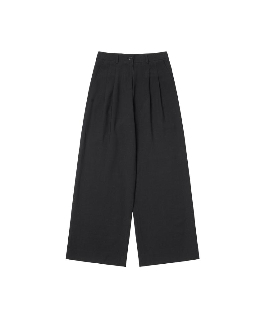 Banwonateullie P3243 Relaxed Linen Pants_Black