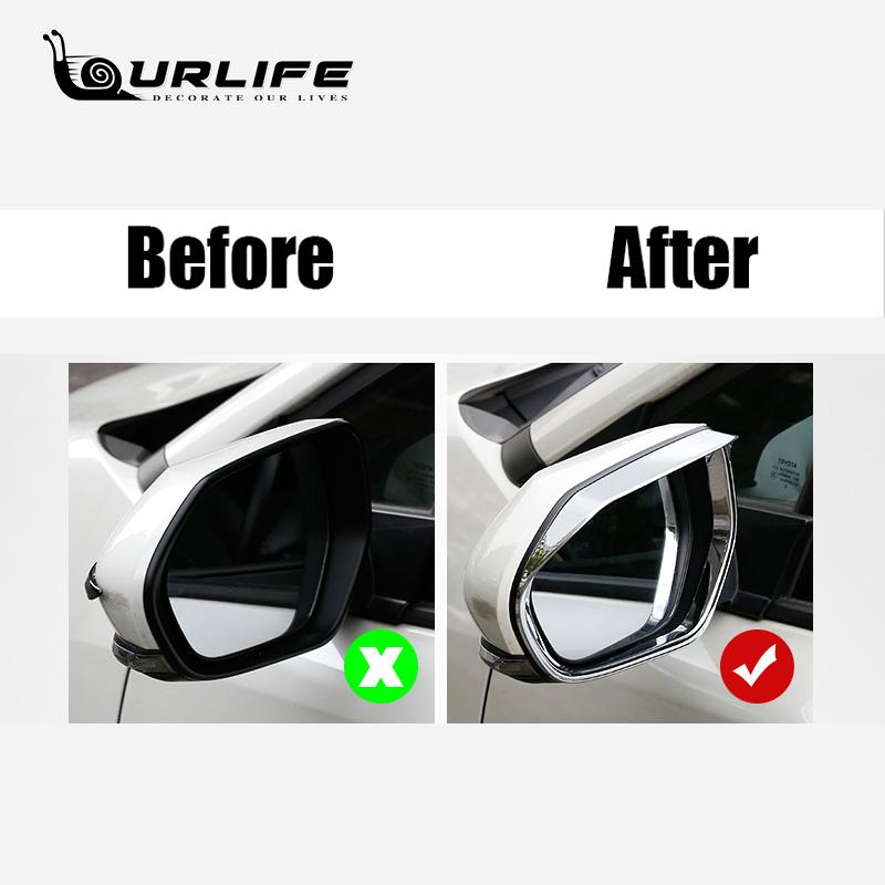Cobertura de Sobrancelha para Espelho Retrovisor de Carro à Prova de Chuva Guarnição Escudo de Chuva Cromo Prata Para Toyota C-HR CHR C HR XA10