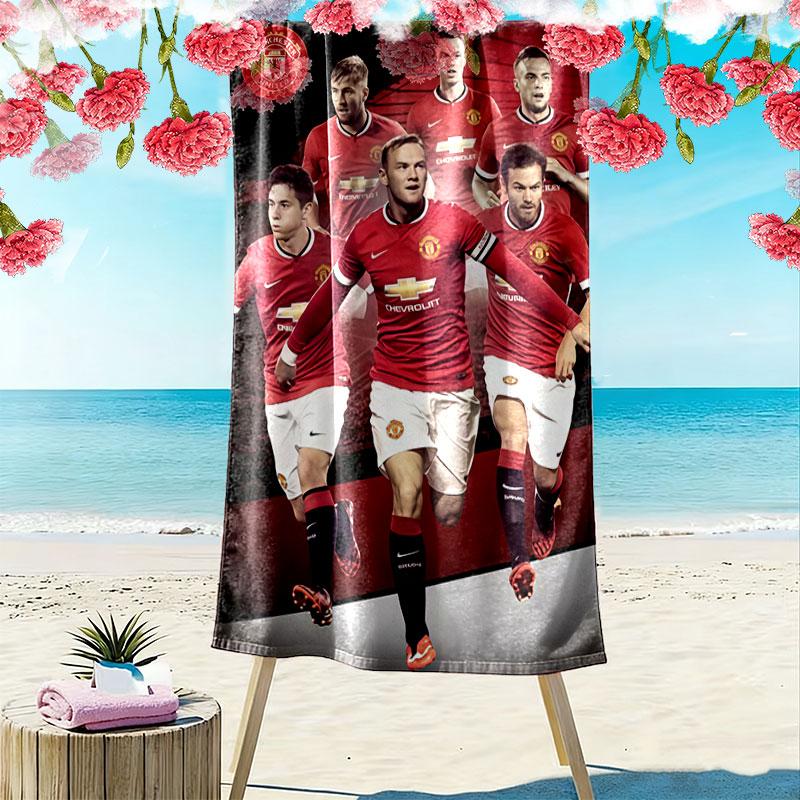 Pure MUFC Pride Print Beach Towel, Large Soft Quick Dry Towel for Beach Camping Swimming