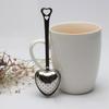 Heart Shaped Stainless Steel Tea Infuser Spoon Strainer High Temperature Resistance with Steeper Handle for Home Supplies