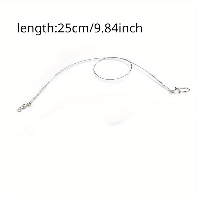 24pcs Stainless Steel Fishing Leaders, Durable & Tangle-Free, High-Strength Fish Wire Gear with Swivels & Snaps