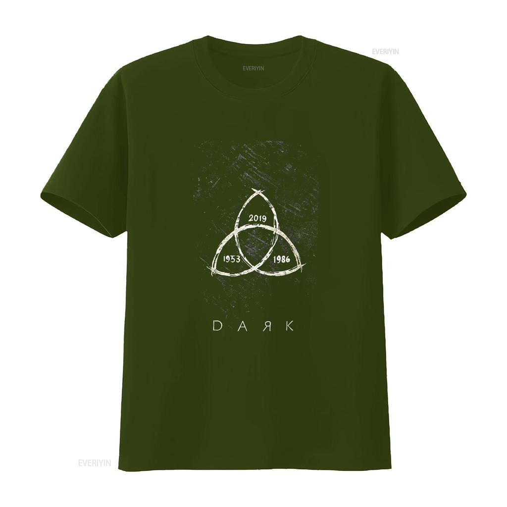 D A R K Series Black T shirt vintage Washed graphic fashion Slightly Breathable Versatile homme Casual Top For Everyday Wear