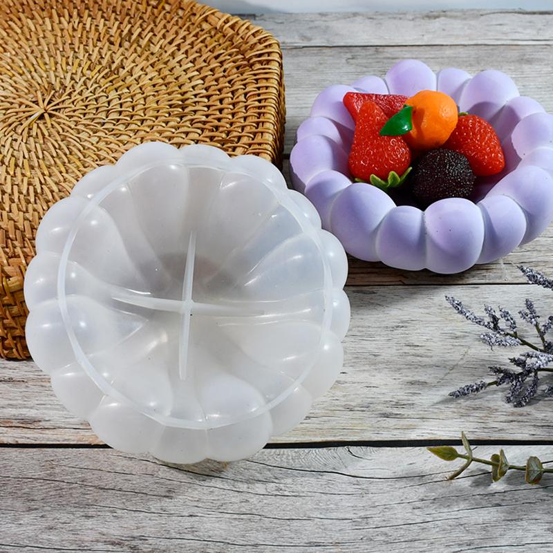 Petal Bubble Bowl Silicone Mold Irregular Cloud Shape Trinkets Storage Tray Flower Pot Cement Concrete Mold Home Craft Decor
