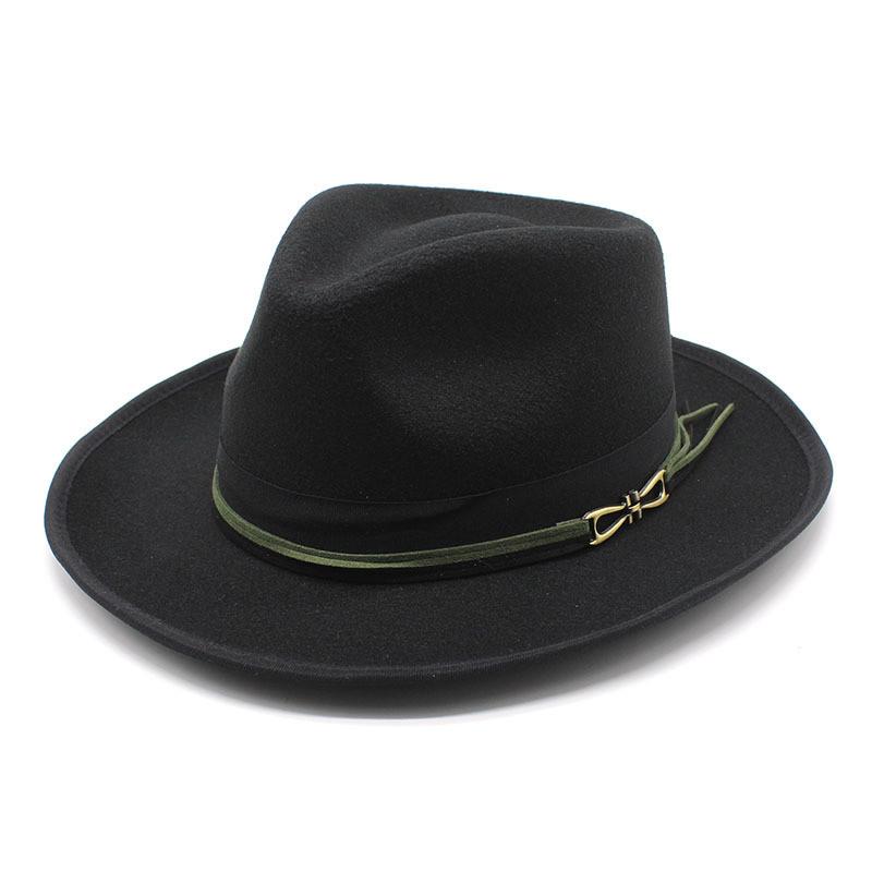 Classic Wool Felt Bowler Hat For Men With Sun Protection And Breathability