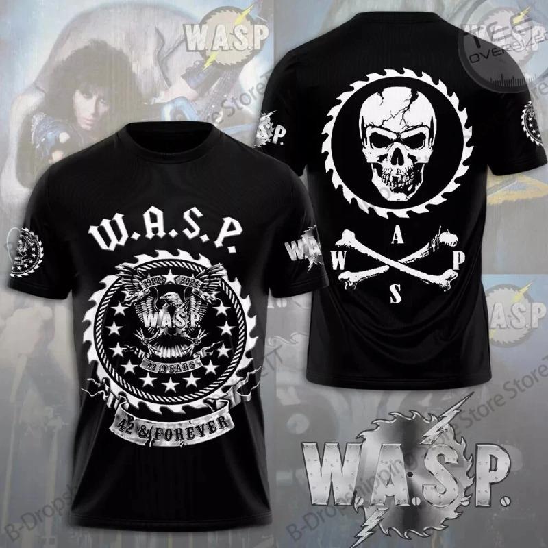 

Vintage WASP Band 3D Printed T-shirt For Men Women Fashion Rock Hip Hop Tshirt Oversized Short Sleeve Tops Tees Men Clothing XXS
