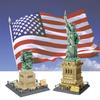 World Famous Architecture Statue Of Liberty New York United States Building Block Model Sets Bricks Educational Toys For Gifts