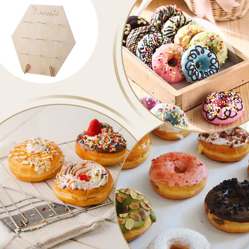 Donut Board Holz Donut Ständer für Hochzeit 9 Löcher Donut Wand für Hochzeit Donut Ausstellung zur Dekoration des Tisches