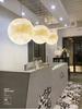 Nordic Led Resin 3D Moon Pendant Lights Bedroom Living Room Dining Lighting Decoration Interior Modern Planet Pendant Lamp