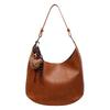 2025 New Simple Texture Casual Tote Bag Retro Large Capacity Commuter Bag Fashionable Child and Mother Bag